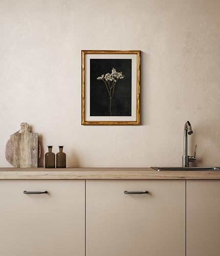 InSimSea Gold Bamboo Framed Canvas Wall Art 11x14inch