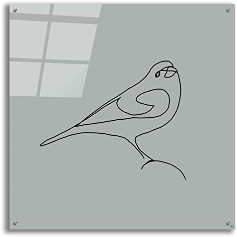 Epic Art Line Bird 1 Acrylic Wall Art 36x36