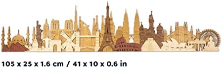 World Map Wooden Wall Art - 3D Design for Home Office and Bedroom