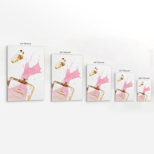 WEboL Gold Pink Splash Wall Art Print 08x12inch