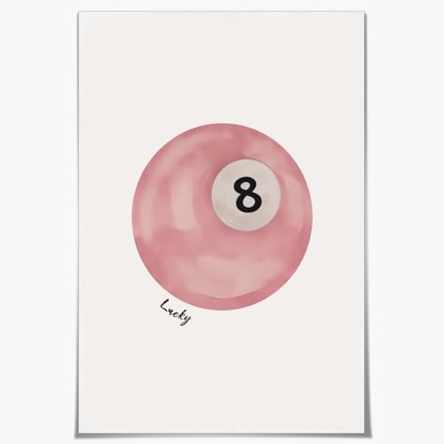 SFAOHPR Vintage Pool Ball Wall Art Retro 12x16inch Poster