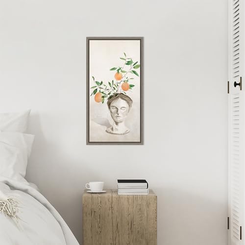 Amanti Art Framed Canvas Wall Art 27x14 Head Planter I by Isabelle Z
