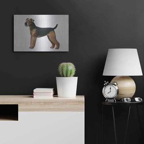 Airdale Terrier Metal Wall Art 24x16