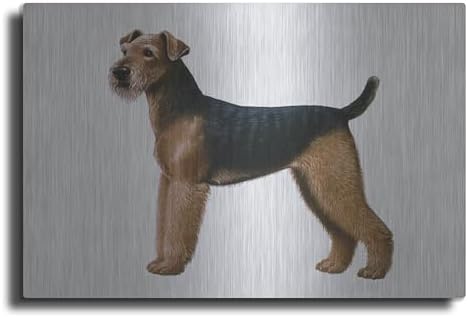 Airdale Terrier Metal Wall Art 24x16