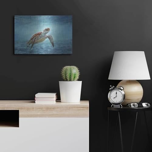 Sea Turtle 2 Metal Wall Art 24x16