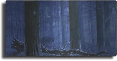 Blue Wolf Metal Wall Art 24x12
