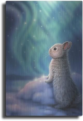 Aurora Bunny Metal Wall Art 12x16