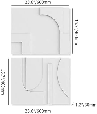 Homary 2-Piece White Japandi Wall Art Set