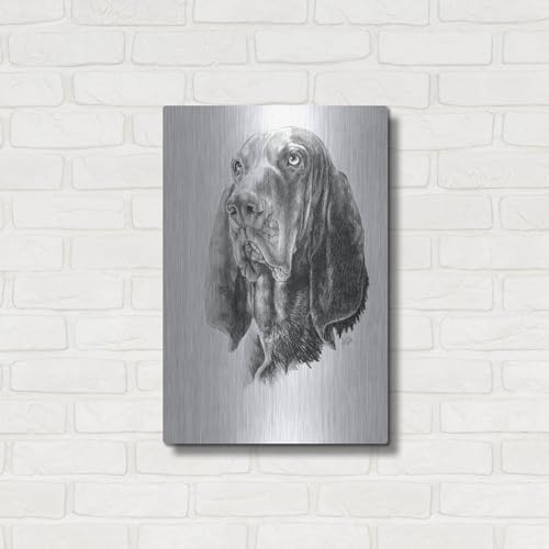 B and T Coonhound Metal Wall Art 16x24