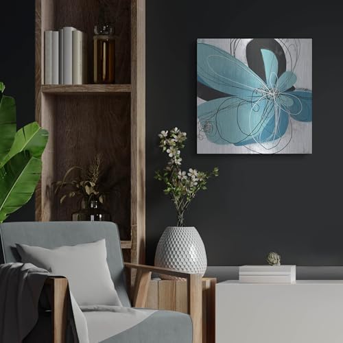 Azul Poetry 2 Metal Wall Art 24x24