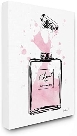 Stupell Home Dcor Collection Pretty Pink Watercolor Perfume Bottle Splash