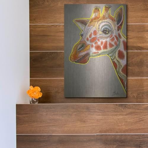 Chill Giraffe Metal Wall Art by Bebe Keith 12x16