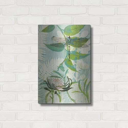 The Elusive Dragonfly and Waratah Metal Wall Art 16x24