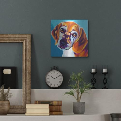 Beagle - Bj by Dawg Painter Metal Wall Art 12x12