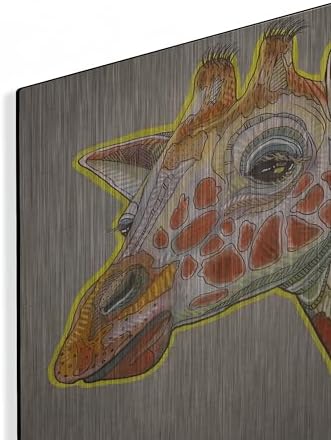 Chill Giraffe Metal Wall Art by Bebe Keith 12x16