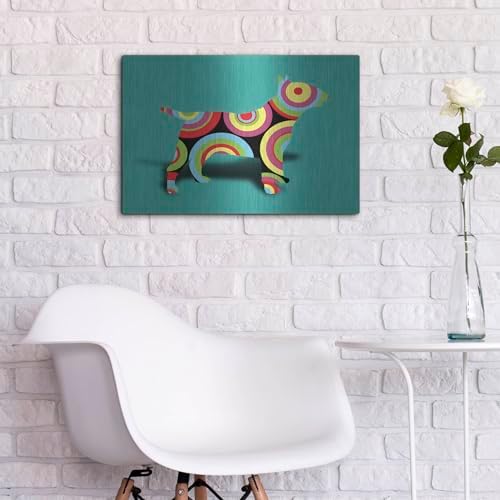 Bull Terrier Pop 2 Metal Wall Art 24x16