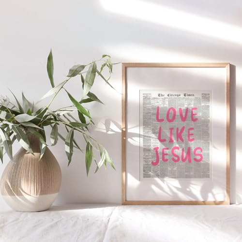 Love Like Jesus Christian Wall Art - Pink Girly Decor