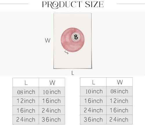 SFAOHPR Vintage Pool Ball Wall Art Retro 12x16inch Poster