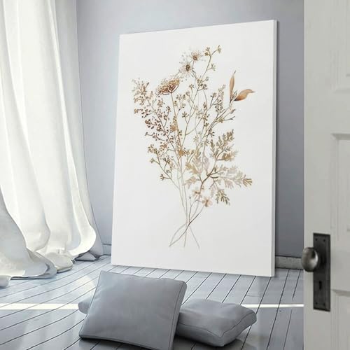 Vintage Inspired Dried Flower Wall Art Poster 8x12inch