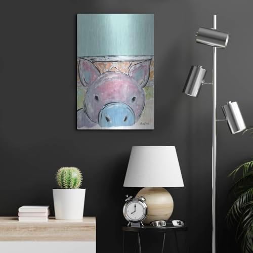 Oink Oink Metal Wall Art 16x24 Inches