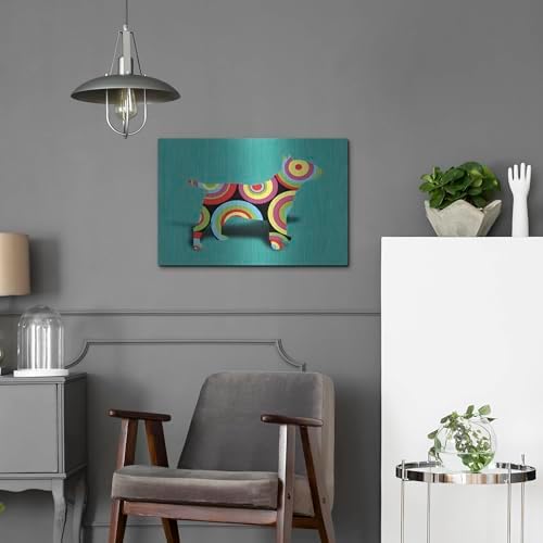 Bull Terrier Pop 2 Metal Wall Art 24x16