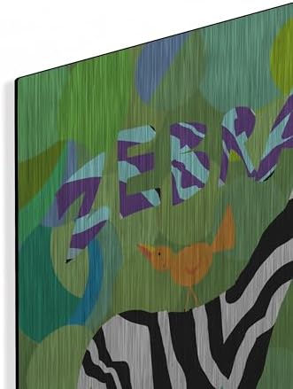 Zebra Metal Wall Art by Holly McGee 16x24