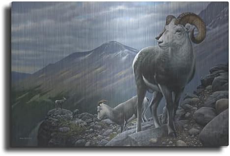 Generations Stone Sheep Metal Wall Art by Mark Mueller 24x16