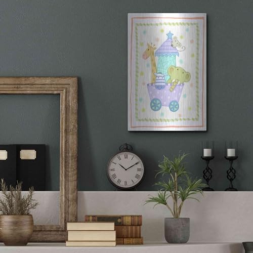 Animal Cart by Viv Eisner Metal Wall Art 12x16