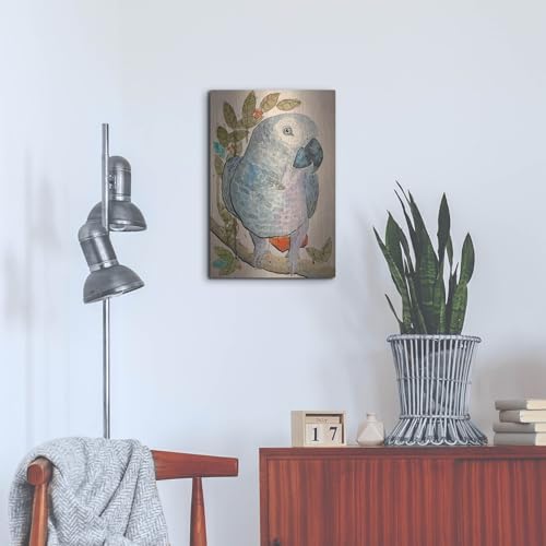 Polly Parrot Metal Wall Art 16x24 Inches
