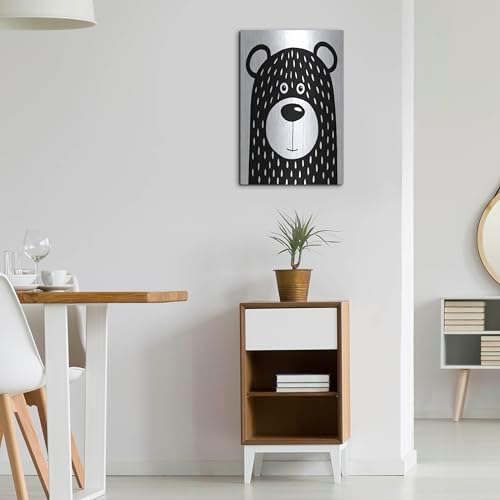 Vanilla Bear Metal Wall Art by Lucia Stewart 16x24
