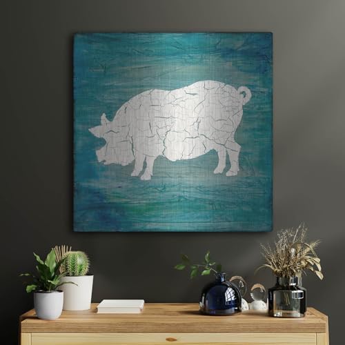 Farm Pig Wall Art by Lightbox Journal 24x24