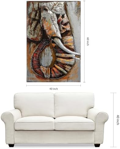 Empire Art Direct Elephant Mixed Media Wall Art 60x40x28 Inches