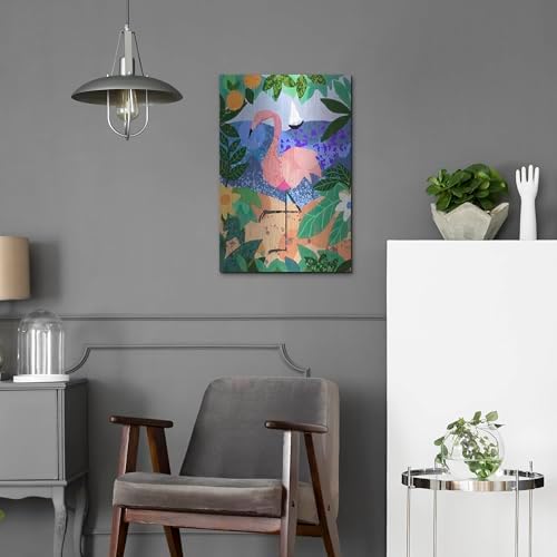 Final Flamingo Metal Wall Art by Holly McGee 16x24