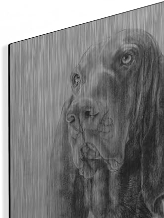 B and T Coonhound Metal Wall Art 16x24