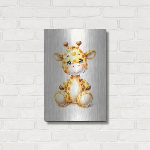 Cuddly Giraffe Metal Wall Art 16x24