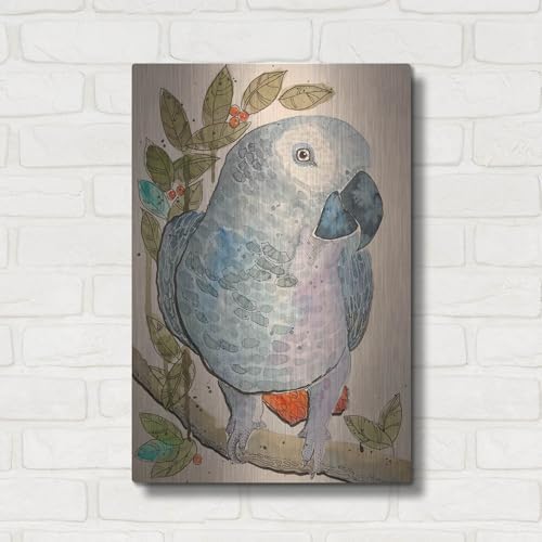 Polly Parrot Metal Wall Art 16x24 Inches