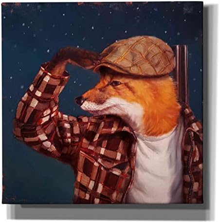 Epic Graffiti Fox Hunt Canvas Wall Art 18x18