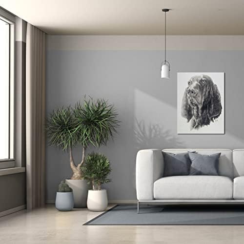 Black Tan Coonhound Canvas Wall Art by Barbara Keith 26x34