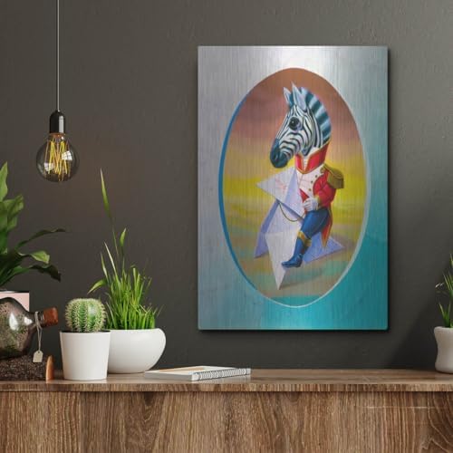 Mister Zebra Metal Wall Art 12x16