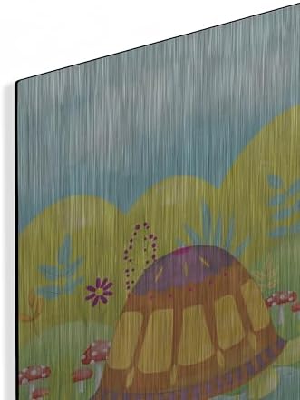 Happy Turtle 1 Metal Wall Art 12x16 Inches