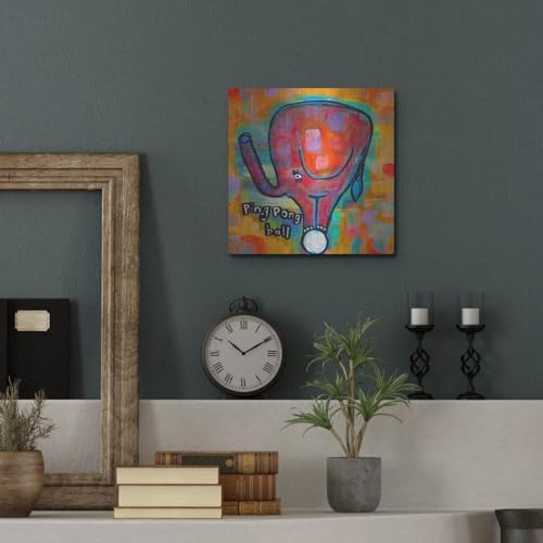 4331 Elephant Ping Pong Ball Metal Wall Art 12x12