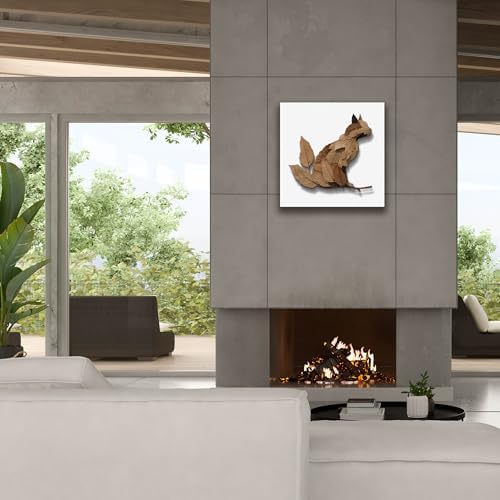 Epic Graffiti Falling Leaves Cat Canvas Art 26x26