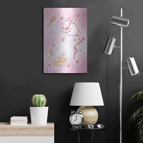 Nursery 1 Bunny Metal Wall Art 16x24