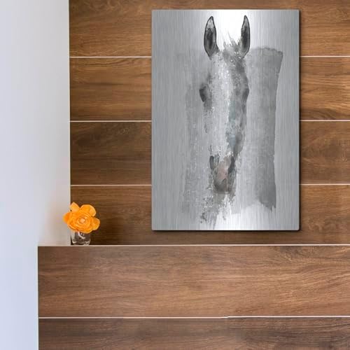 Watercolor Horse Portrait by Irena Orlov Metal Wall Art 12x16