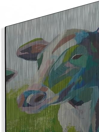 Painterly Cow III Metal Wall Art 12x16