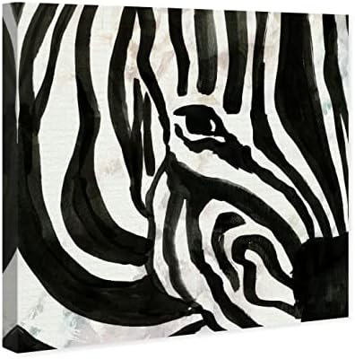 Wynwood Studio Animals Modern Canvas Art Black and White Zebra 30x30