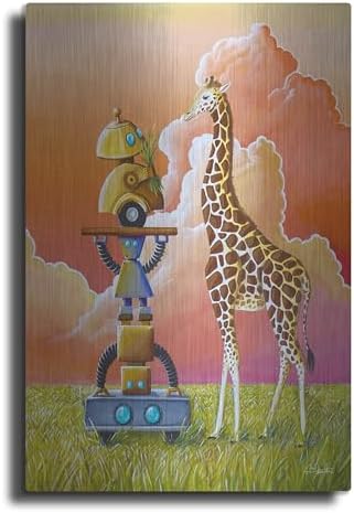 Robots On Safari Metal Wall Art 16x24