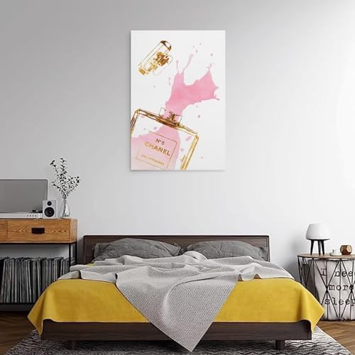 WEboL Gold Pink Splash Wall Art Print 08x12inch