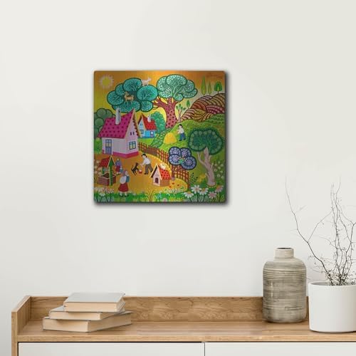 The Goat Tree Metal Wall Art 12x12 1