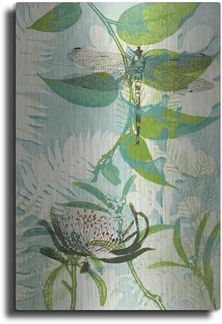 The Elusive Dragonfly and Waratah Metal Wall Art 16x24